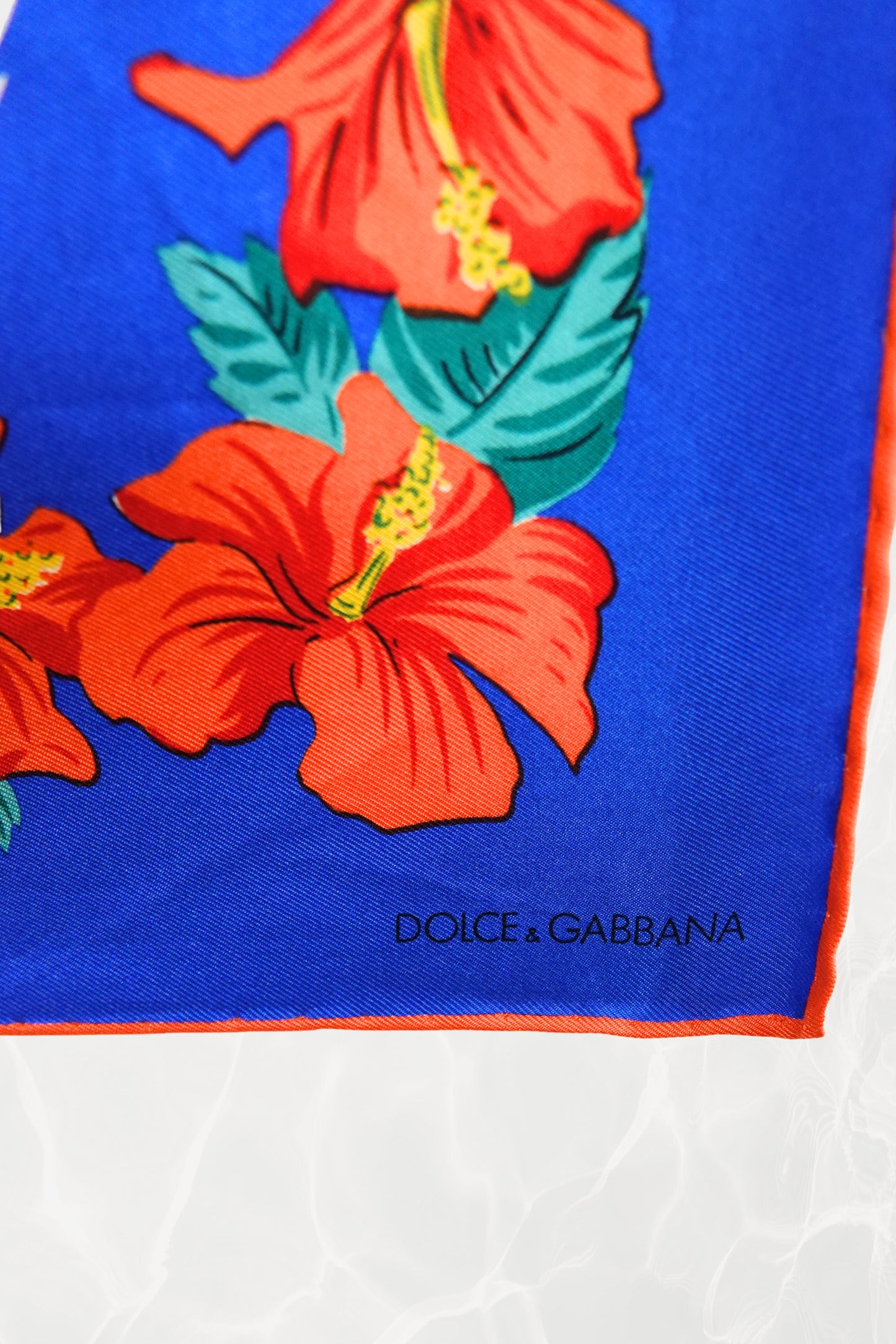 “Welcome to Hawaii” Hula Post Card Novelty Print Silk Scarf, Circa 1990s