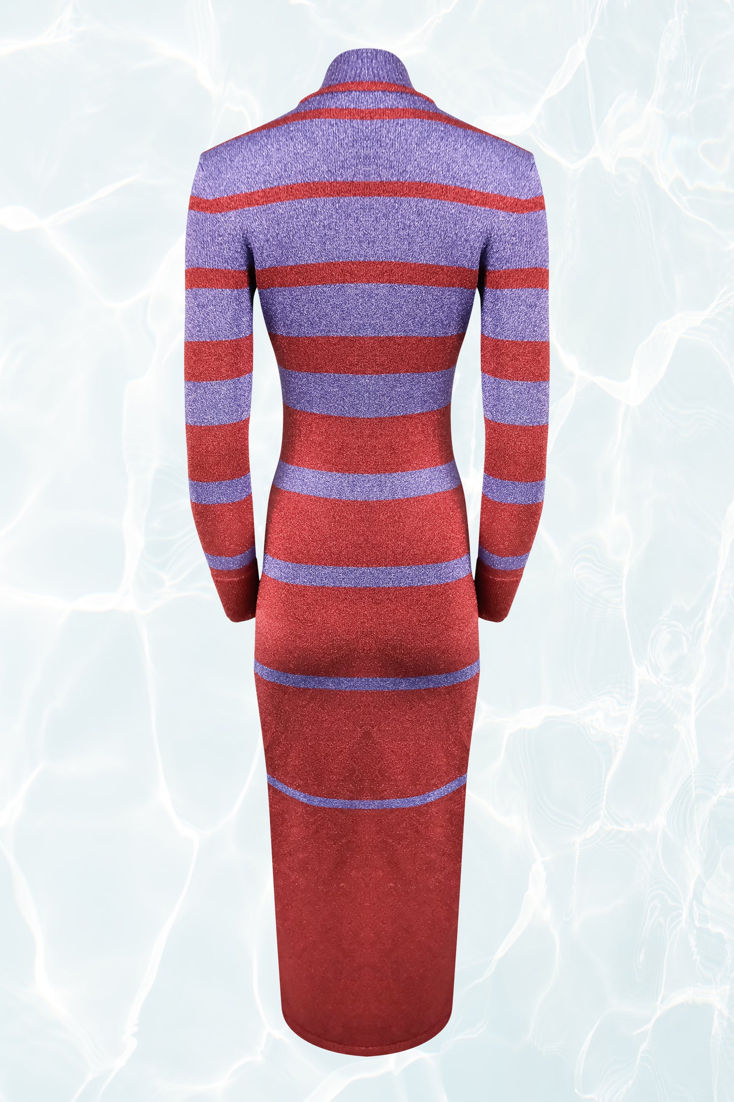 Resort '23 Metallic Striped Knit Dress