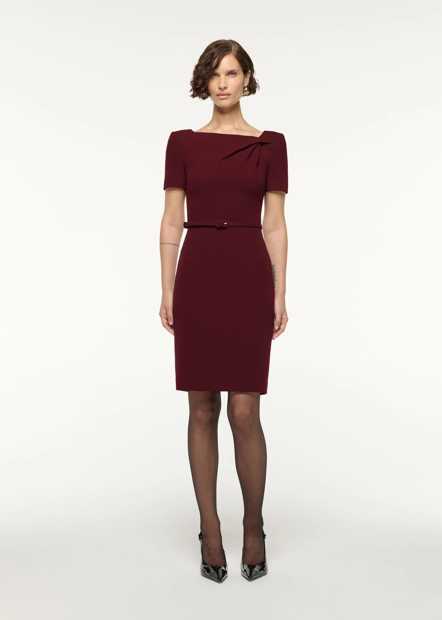 AW25 Mulberry Wool Double-Crepe Pencil Dress, New with Tags