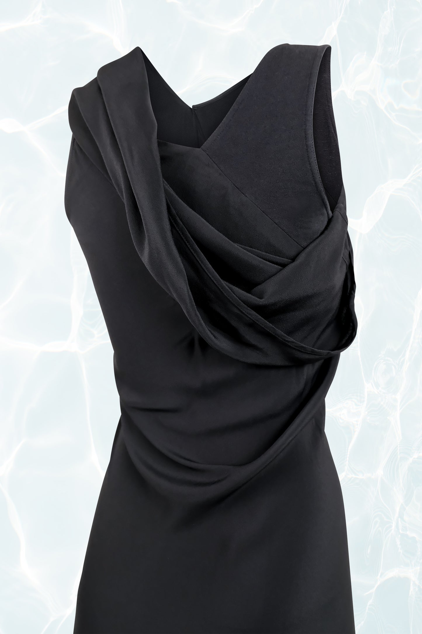 FW19 Asymmetrical Silk Blend Bias Cut Dress