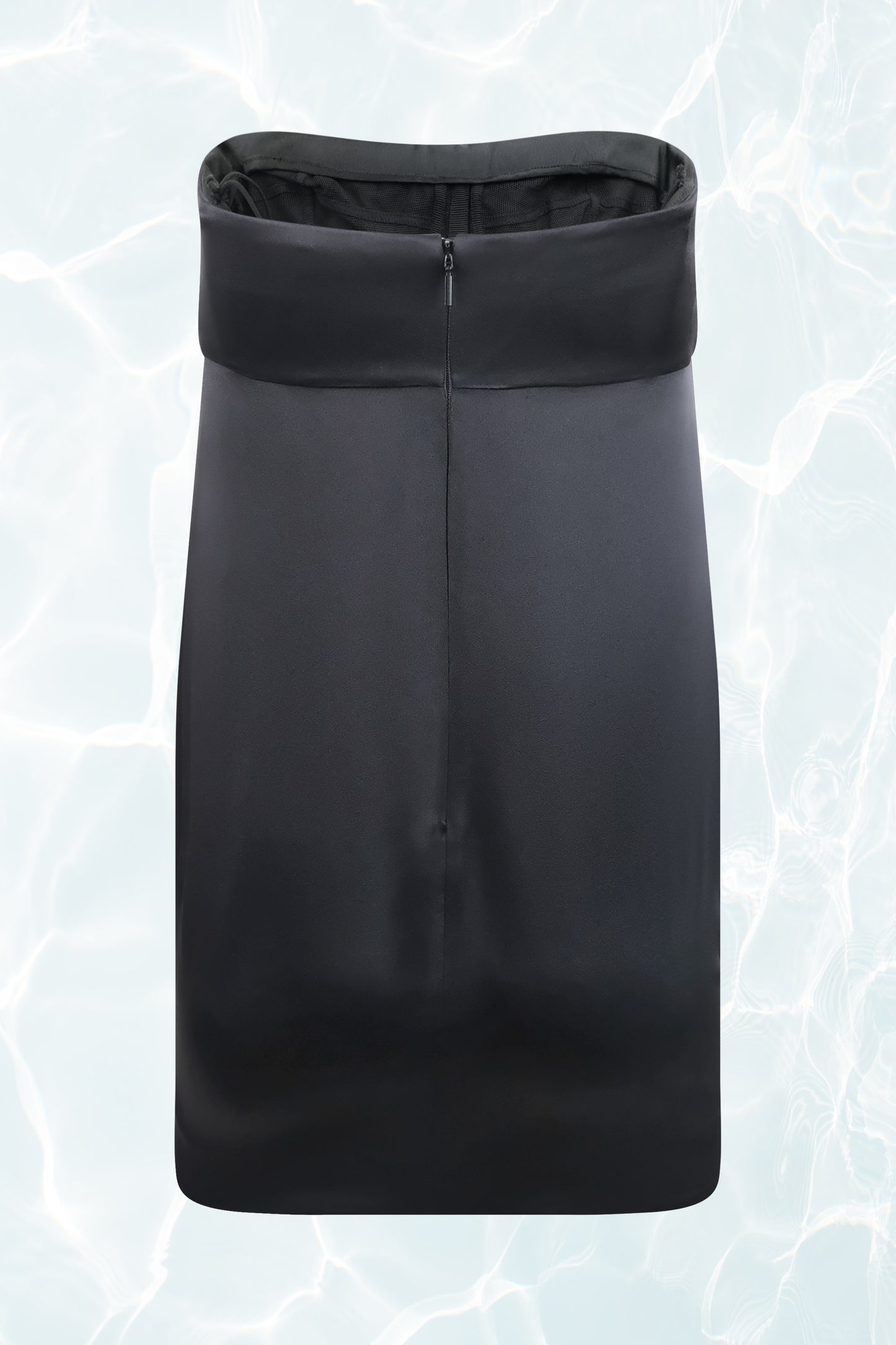 Strapless Little Black Mini Dress with Oversized Bow