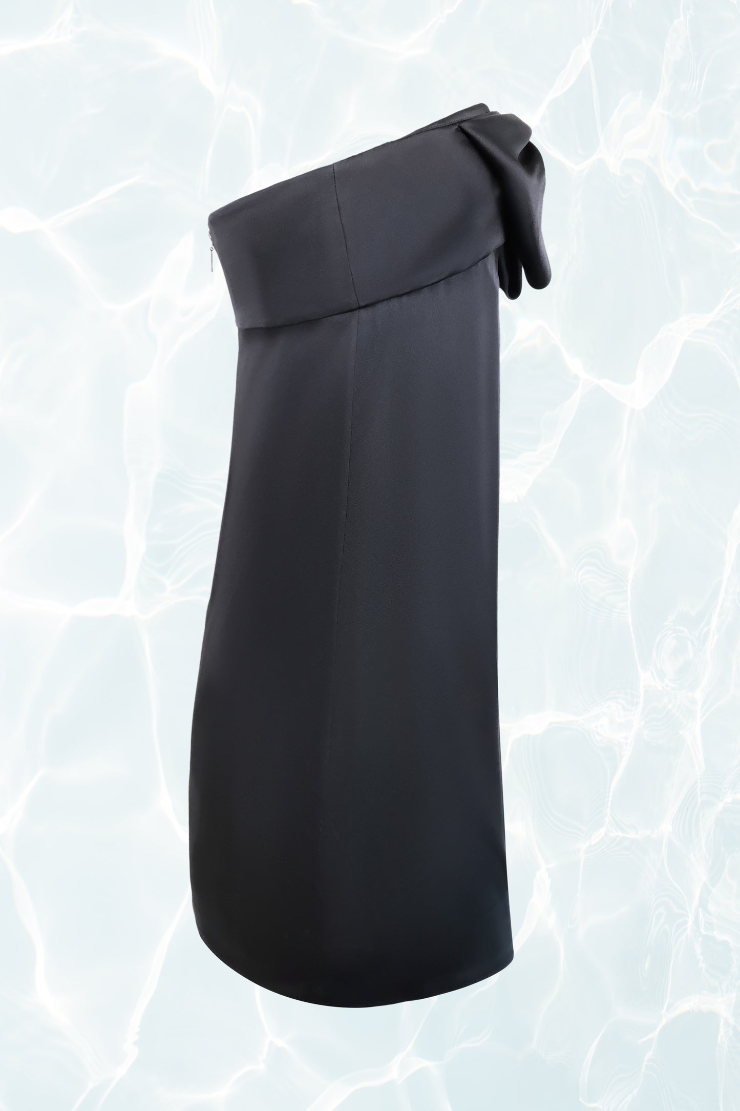 Strapless Little Black Mini Dress with Oversized Bow