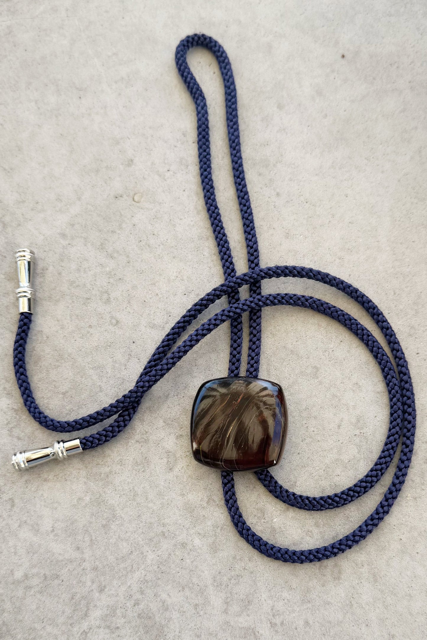 Wooden Cherry Bark Bolo Tie