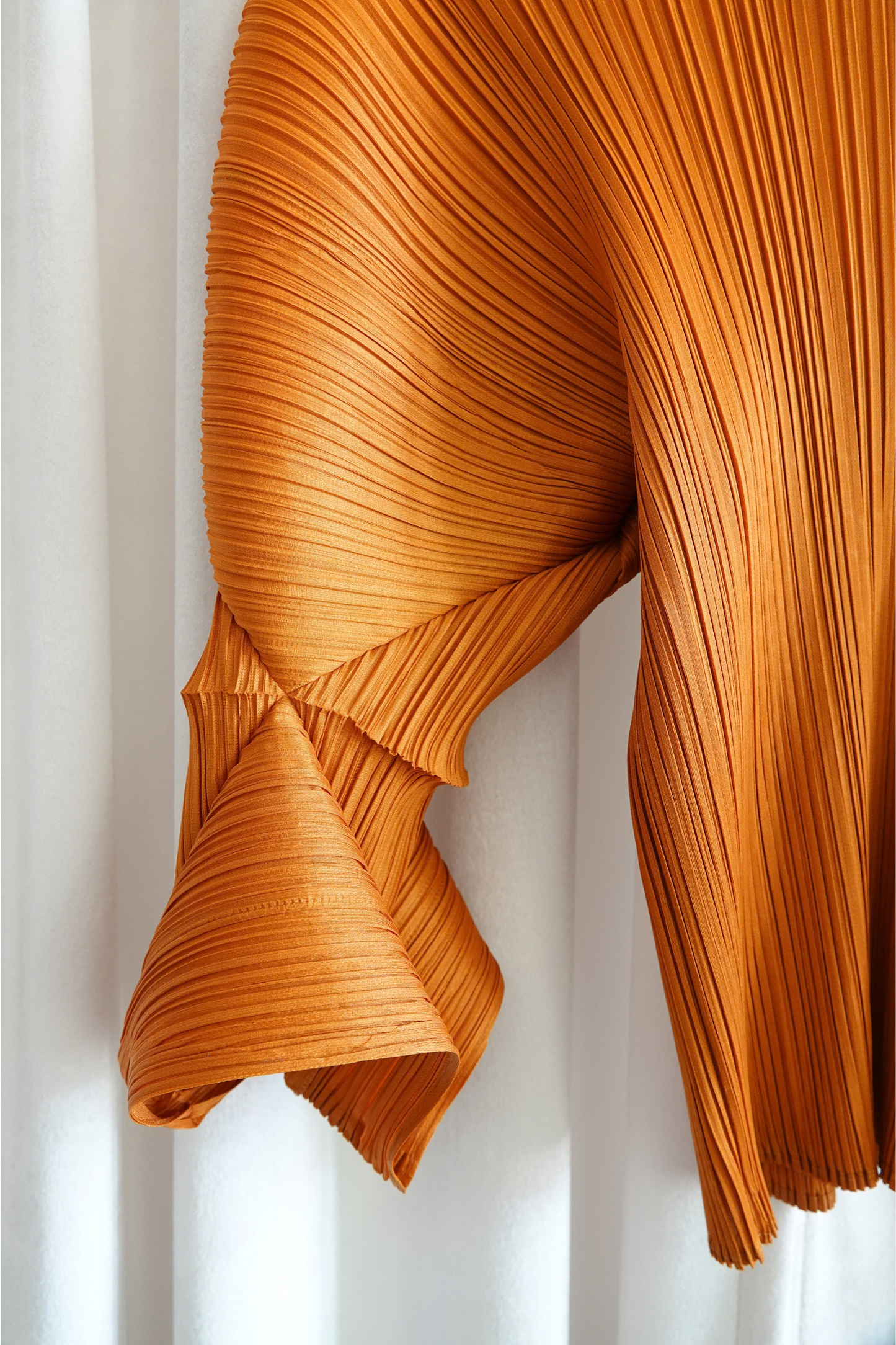Pleats Please Sculptural Marigold Double-Tulip Sleeve Top
