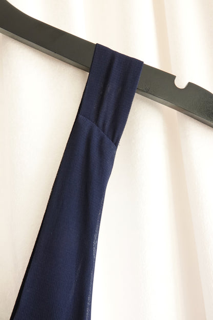 Isabel Ardee 1990s Navy Chiffon Cross-Back Cocktail Dress