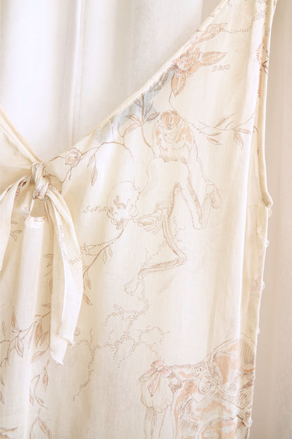 Spring 2002 “Cheeky Monkey” Novelty Print Asymmetrical Cotton Dress