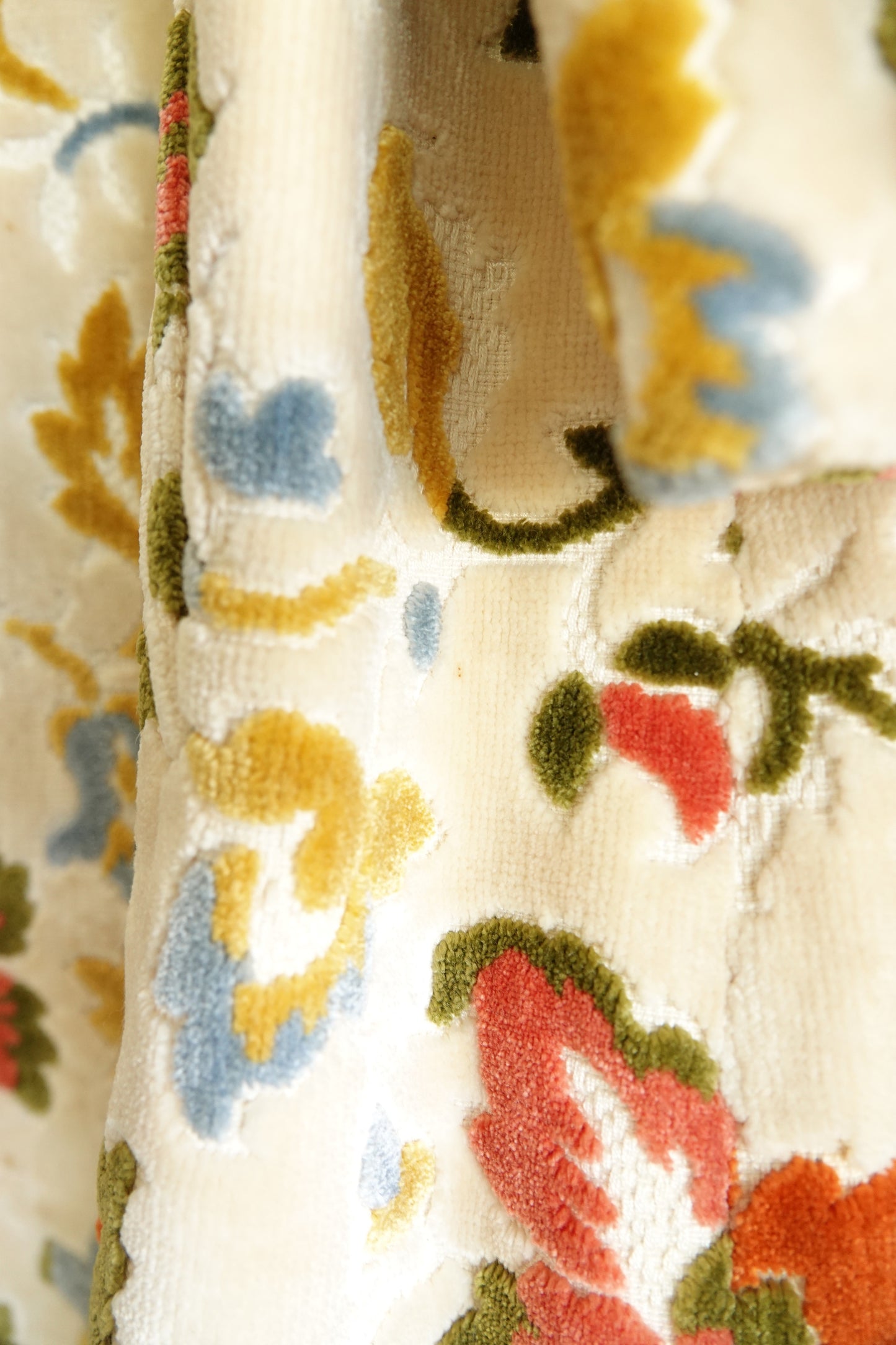 Vintage Late 1960s Floral Chenille Tapestry Coat