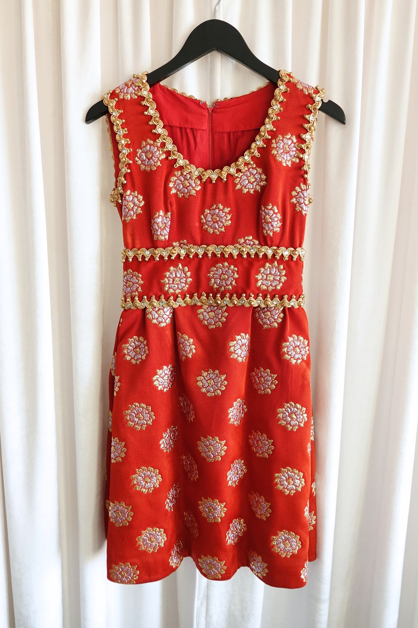 Oscar de la Renta dress, full-length back view on white — Disco Palma