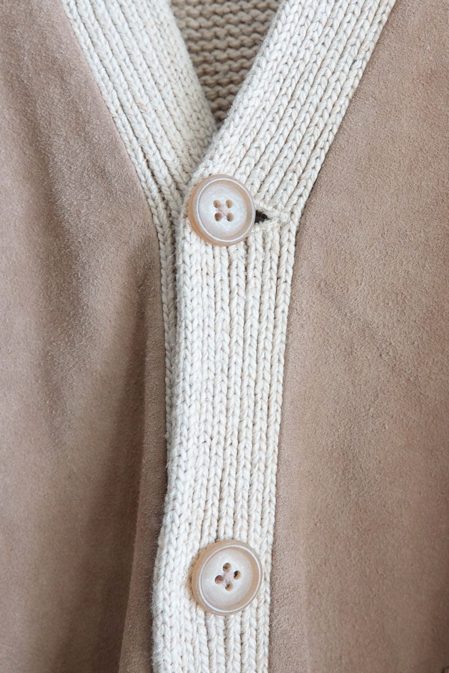 Vintage Polo Unisex 1989 Lambsuede & Silk Knit Cardigan