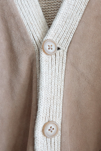 Vintage Polo Unisex 1989 Lambsuede & Silk Knit Cardigan