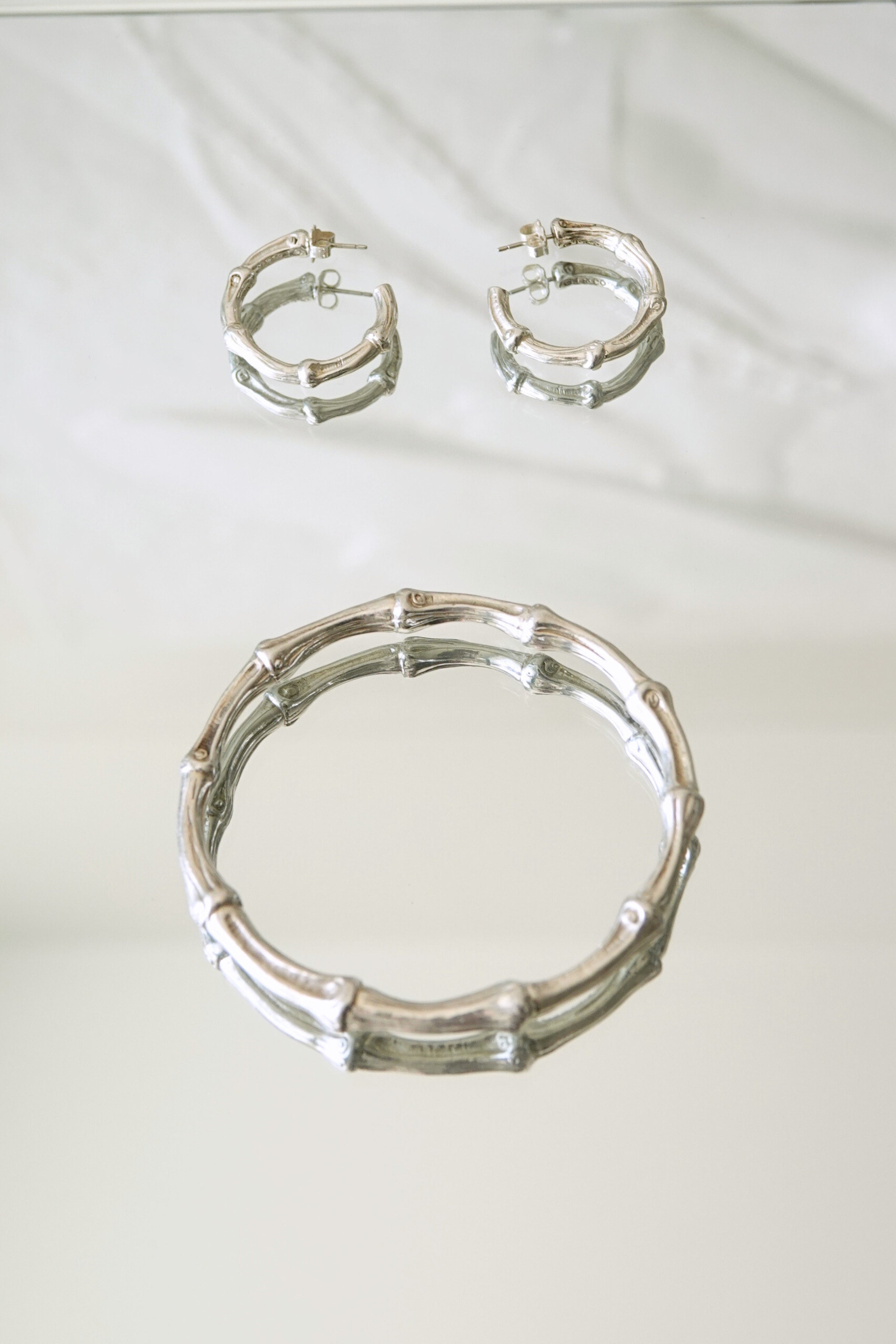 Tiffany & Co. Bamboo Motif Sterling Silver Bangle 1996 | Disco Palma