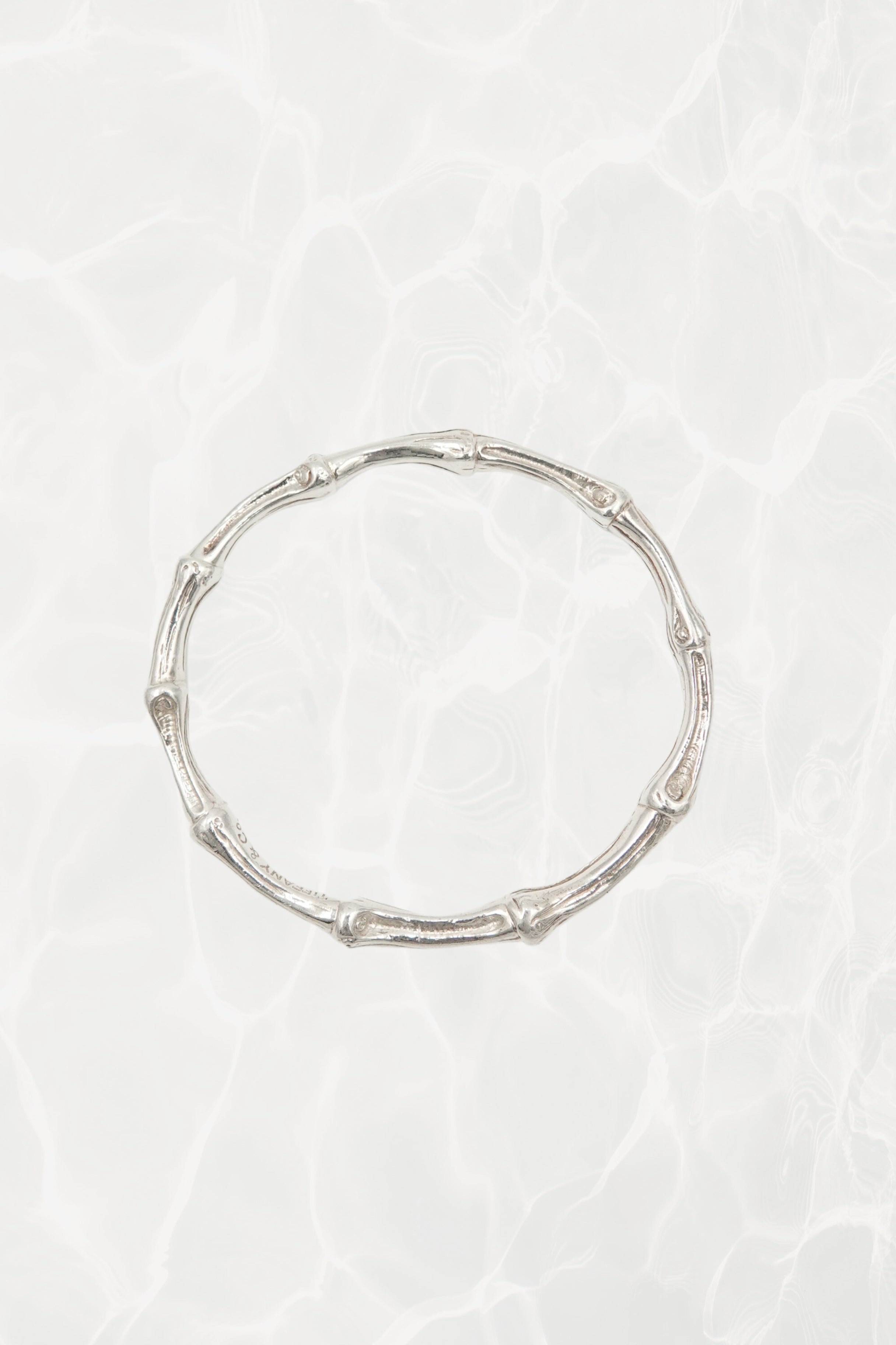 Tiffany & Co. Bamboo Motif Sterling Silver Bangle 1996 | Disco Palma