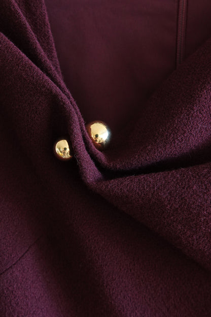 Roland Mouret burgundy pencil dress, label and care tag — Disco Palma