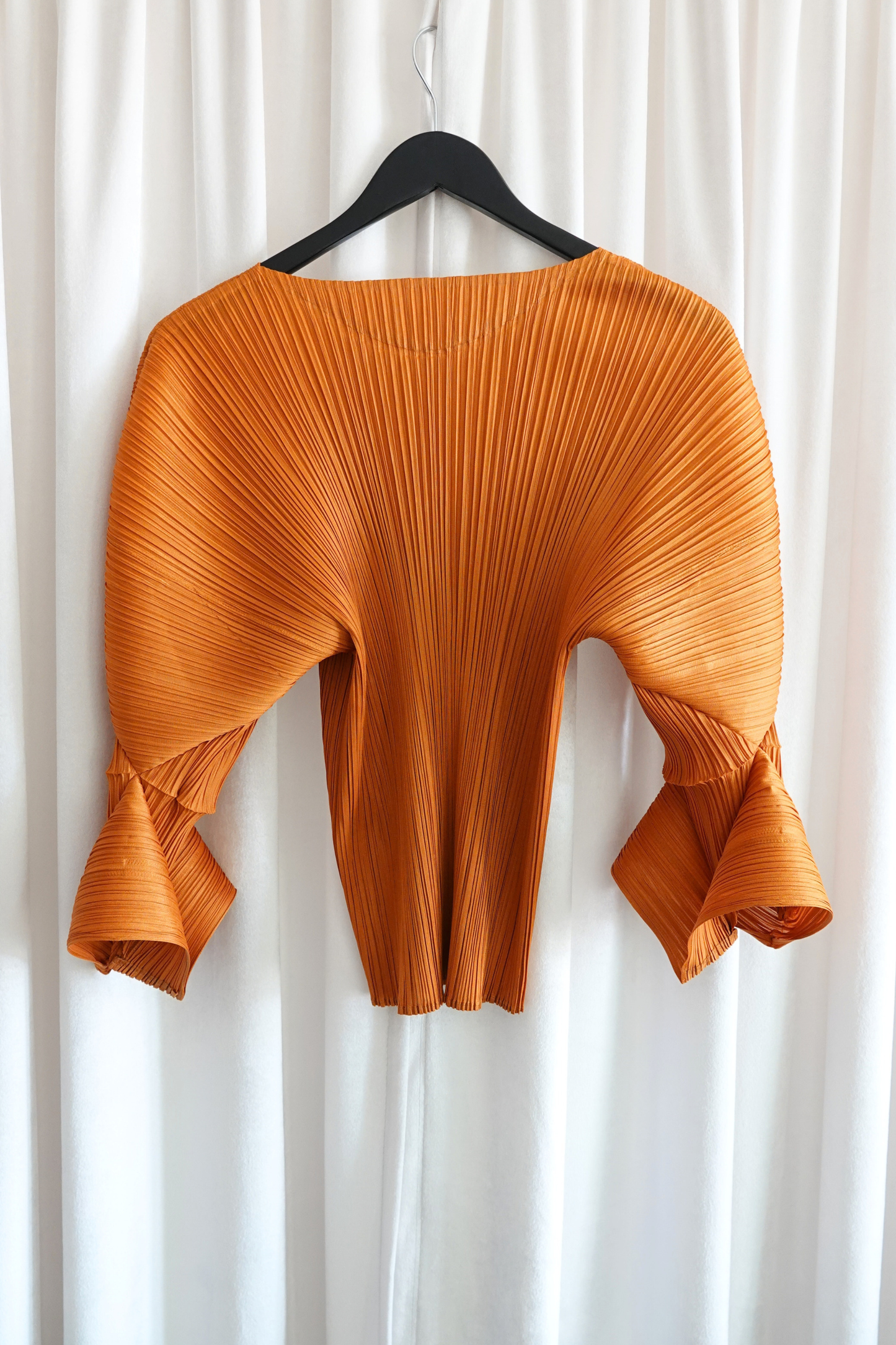 Pleats Please Sculptural Marigold Double-Tulip Sleeve Top