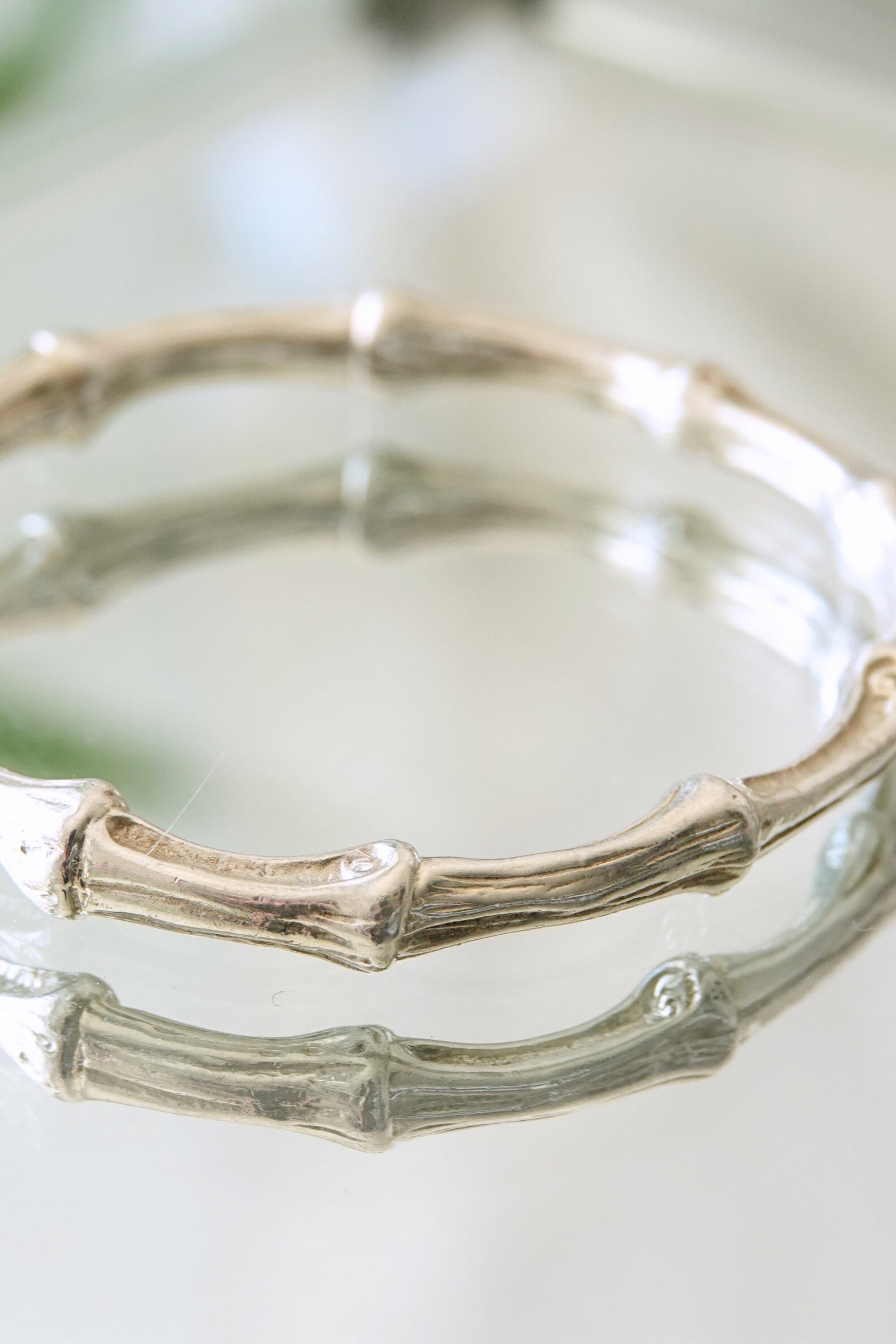 Tiffany & Co. Bamboo Motif Sterling Silver Bangle 1996 | Disco Palma