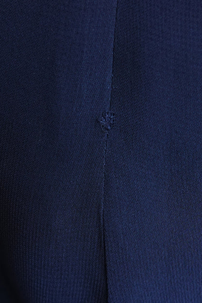 Isabel Ardee 1990s Navy Chiffon Cross-Back Cocktail Dress