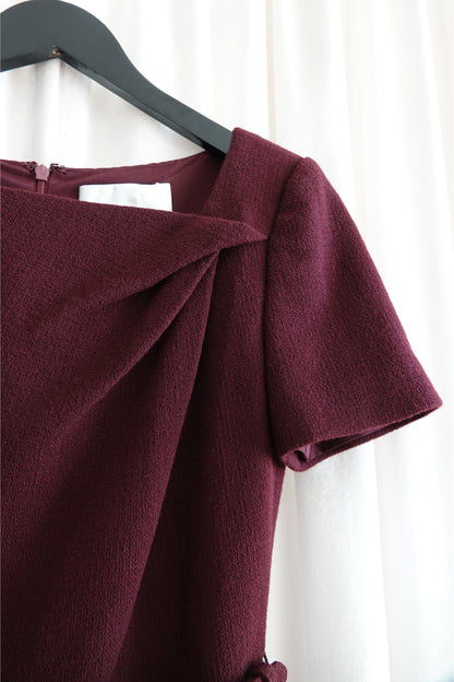 Roland Mouret AW25 Mulberry crepe pencil dress, tag detail — Disco Palma