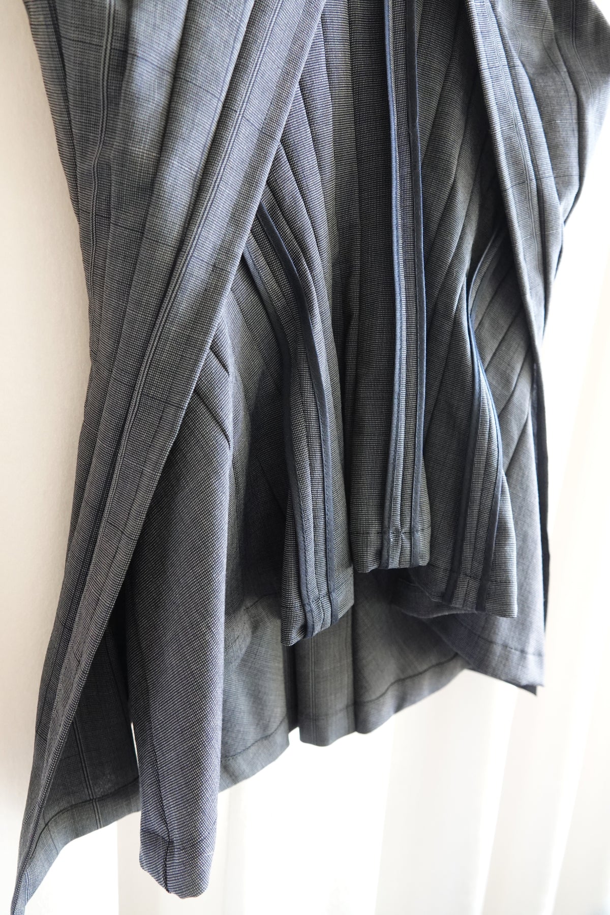 Junya Watanabe Comme des Garçons AD 1996 Embroidered Pleated Glen Check Vest