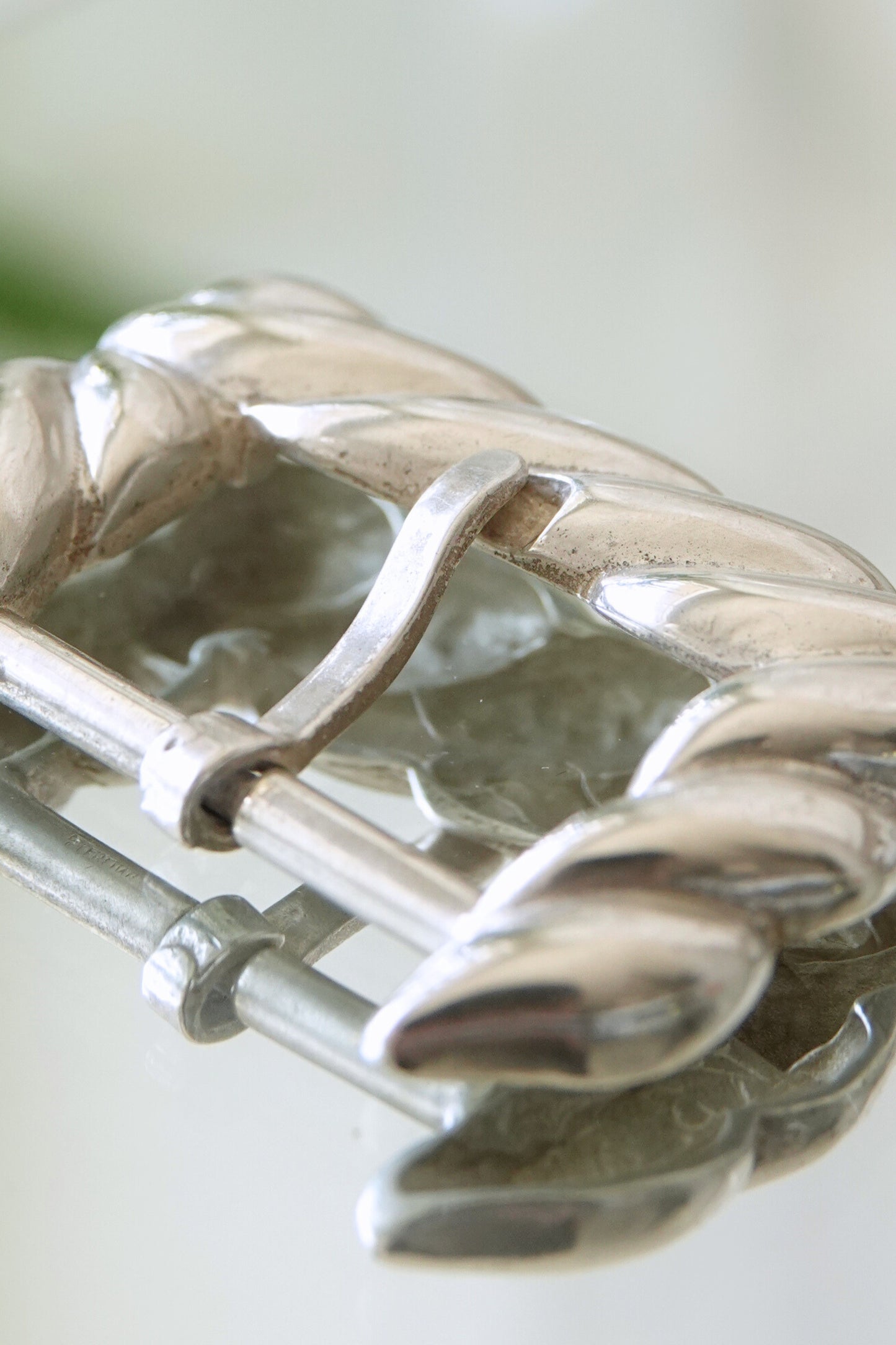Vintage Tiffany & Co. sterling silver belt buckle with rope motif, 1988 designer accessory
