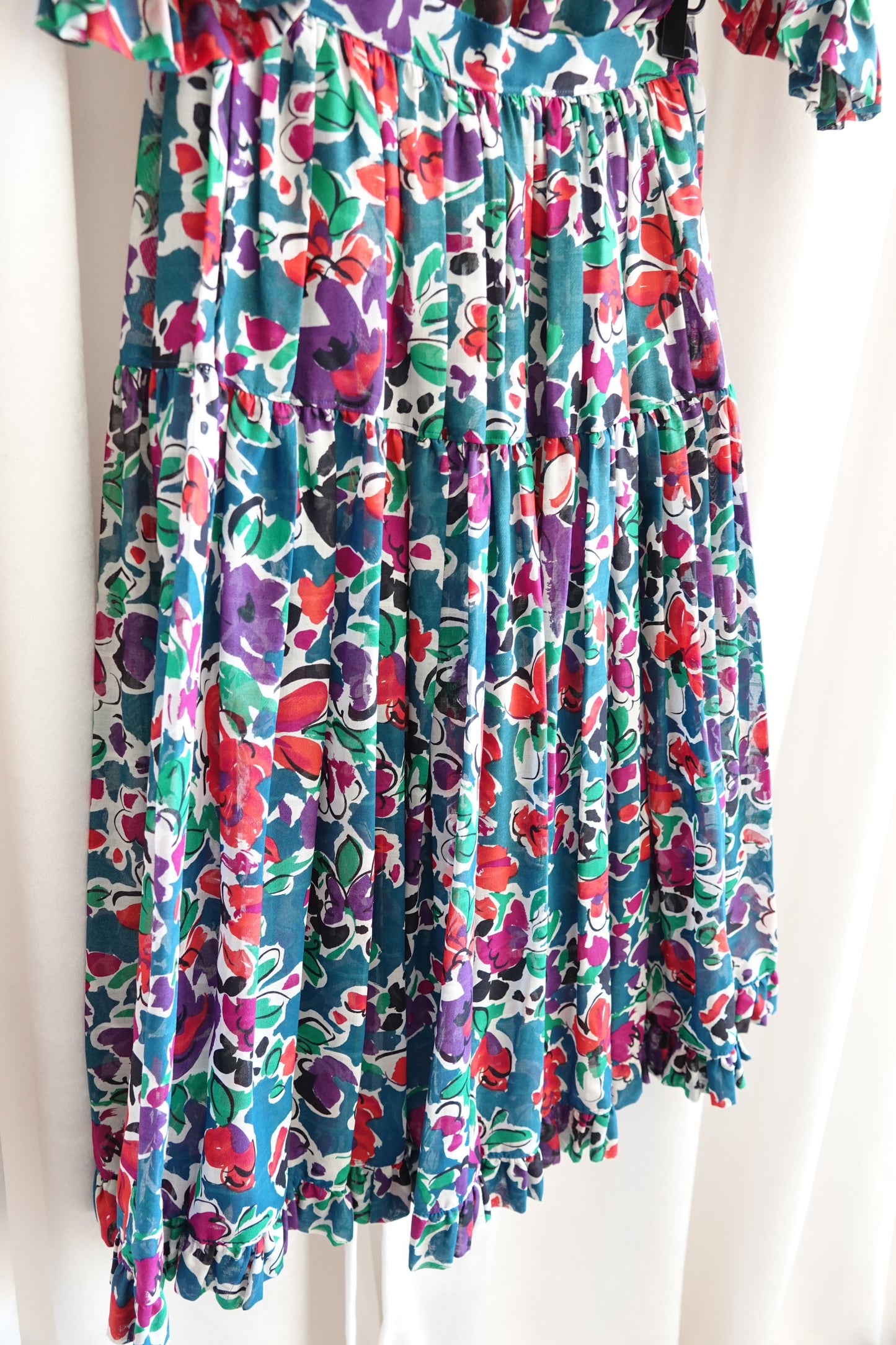 Yves Saint Laurent floral cotton two-piece set, on hanger — Disco Palma
