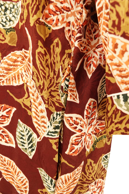 Christian Dior Lingerie autumn leaf print robe, pocket detail — Disco Palma