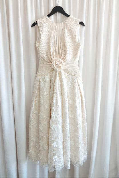 Condition detail — George F. Couture ivory ball gown