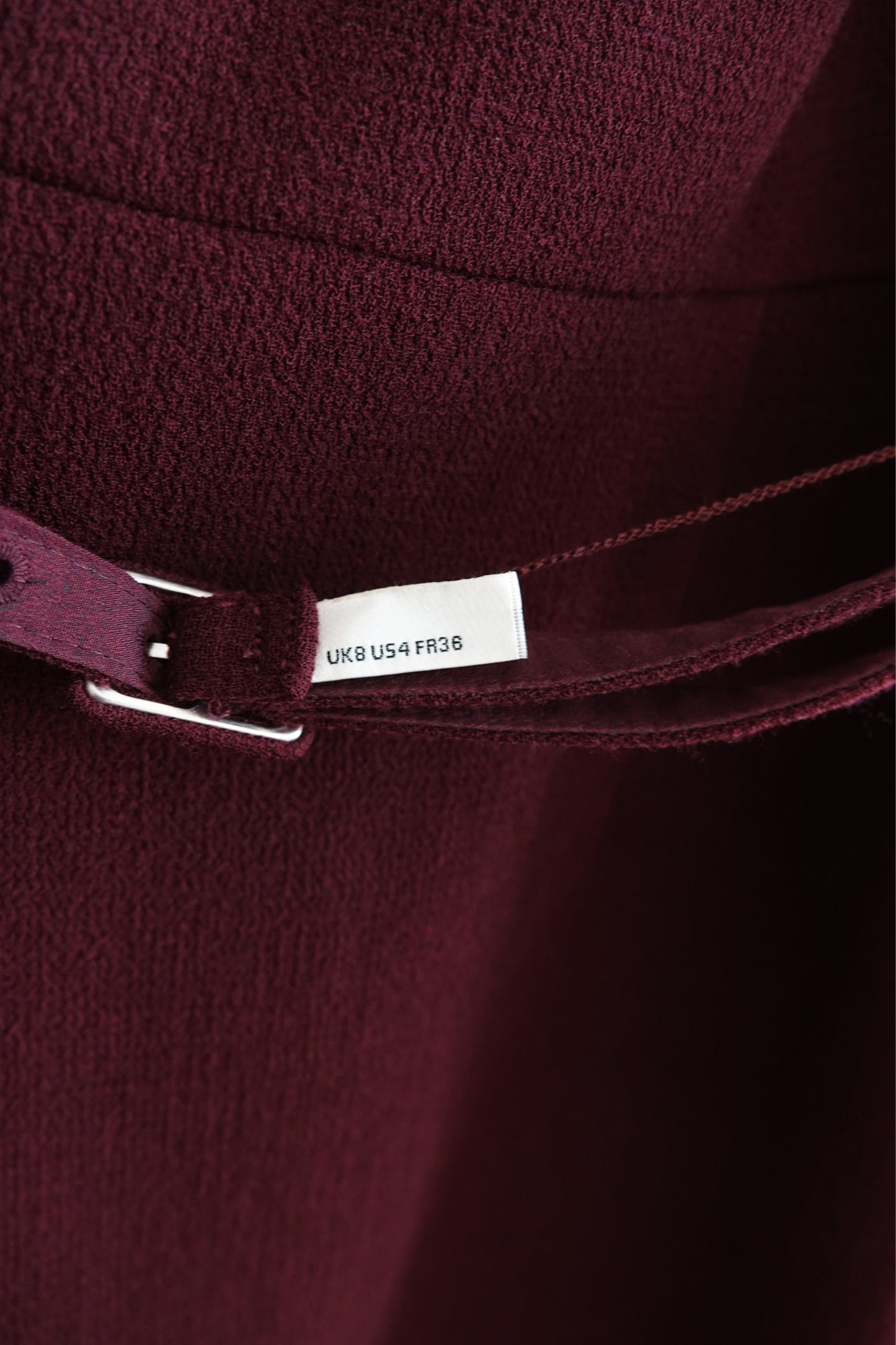 Roland Mouret AW25 Mulberry crepe pencil dress, new with tags detail — Disco Palma