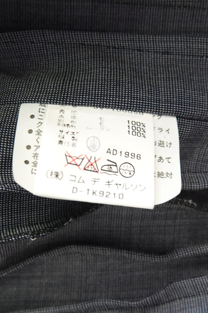 Junya Watanabe Comme des Garçons AD 1996 Embroidered Pleated Glen Check Vest