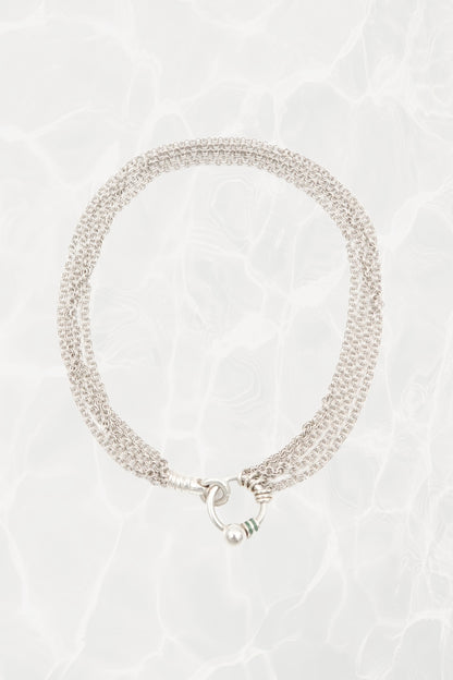 Tiffany & Co. 80s-90s .925 sterling silver multi-strand mesh toggle bracelet, vintage designer jewelry