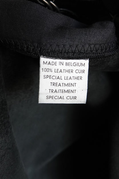 Vintage Early 2000s Black Patchwork Leather Wrap Skirt