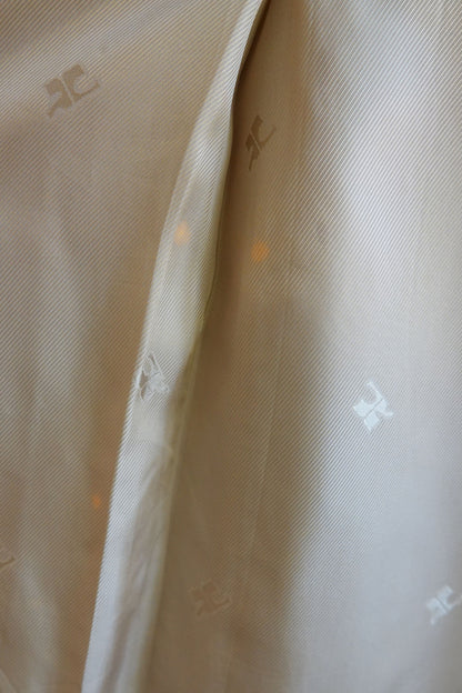 Vintage 1980s–90s Beige Wool Belted Cape Back Short Trench Coat