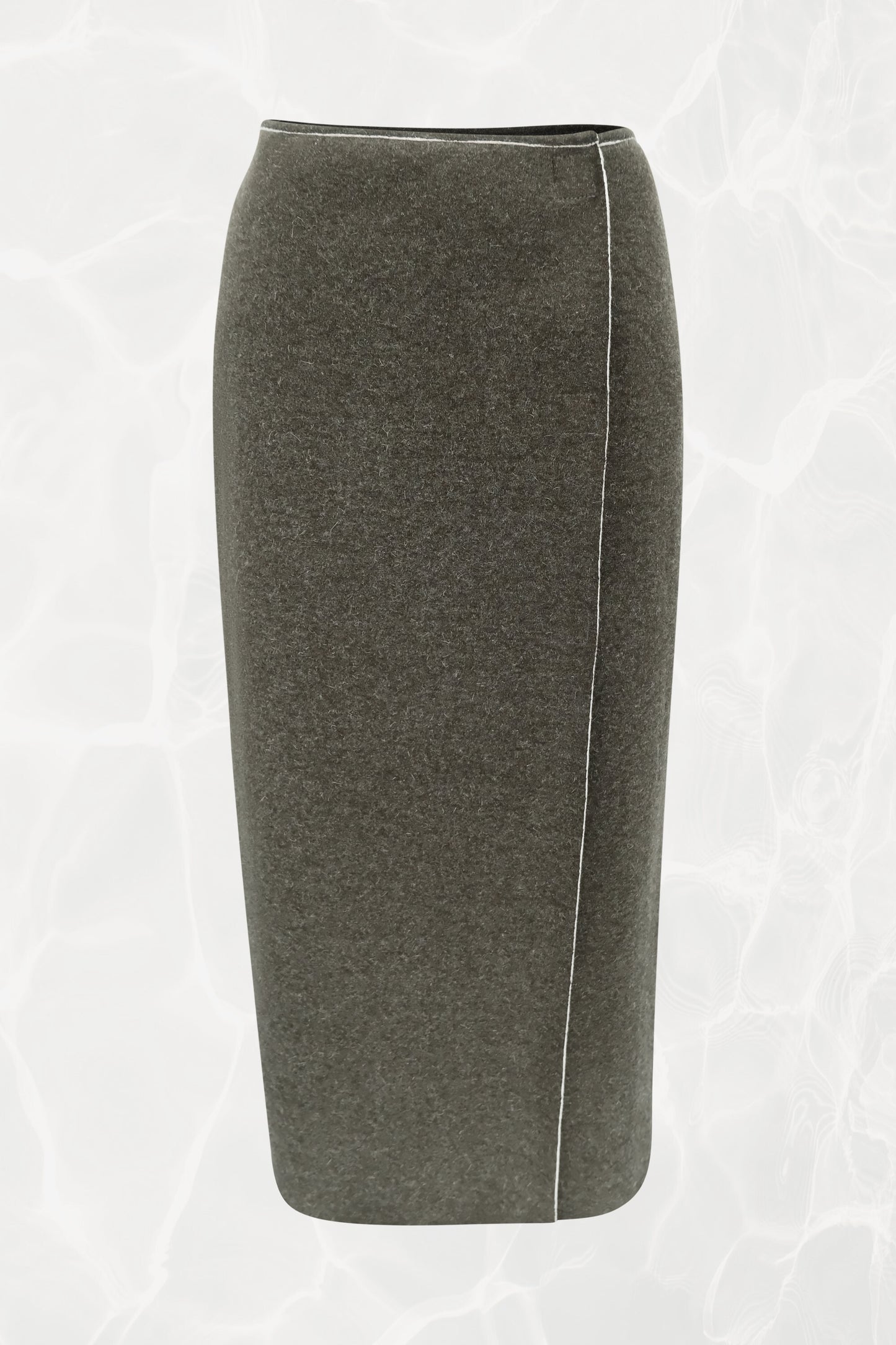 Vintage Fendi Jeans Maxi Wrap Skirt Marled Sage Green