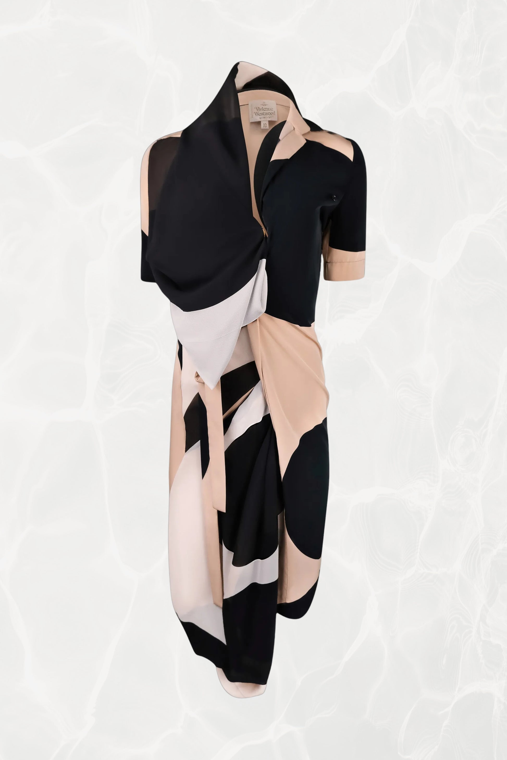Vivienne Westwood Vintage SS 1999 Asymmetrical Silk Wrap Dress with…