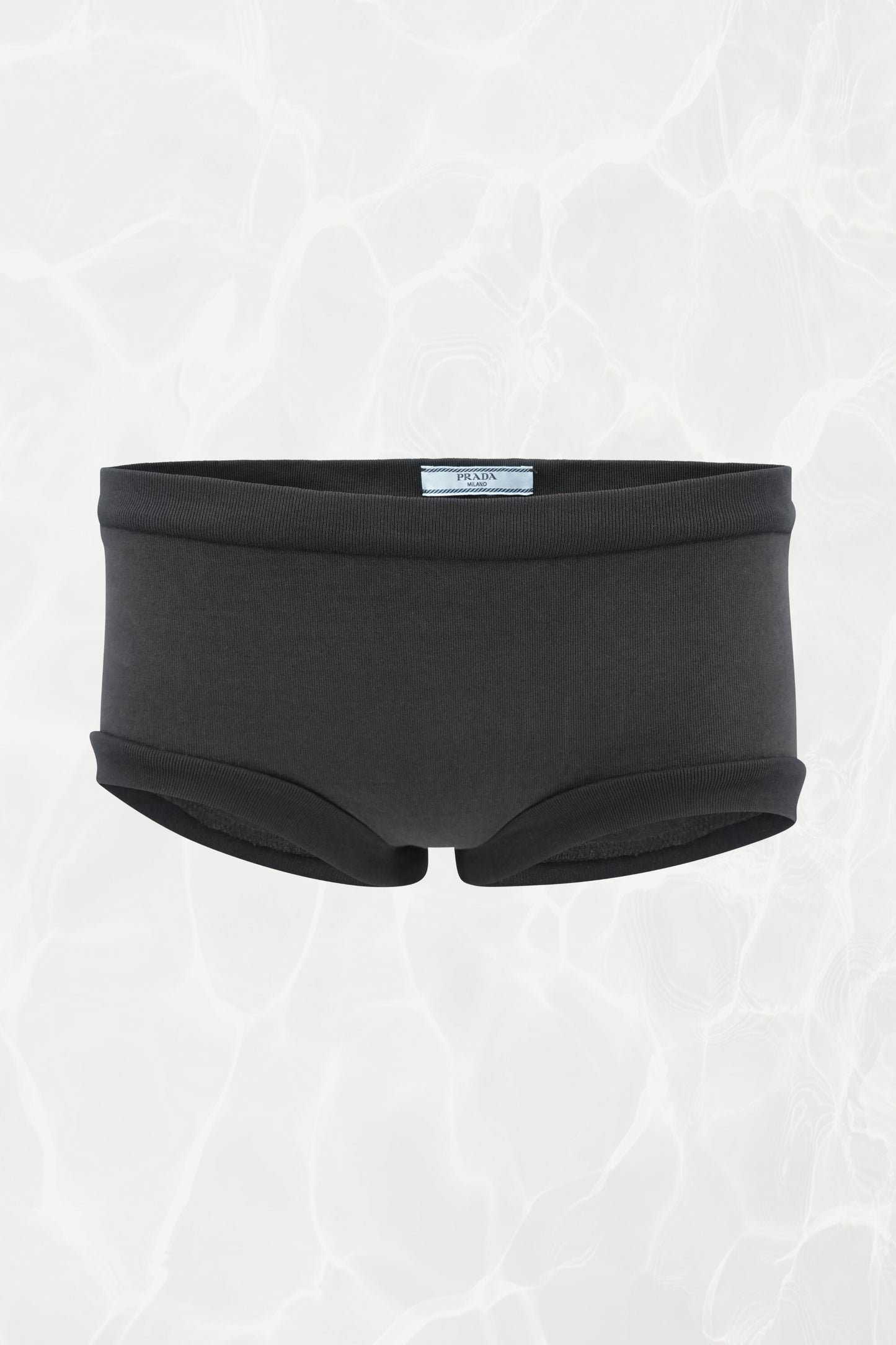 SS19 Black Cotton Mini Shorts