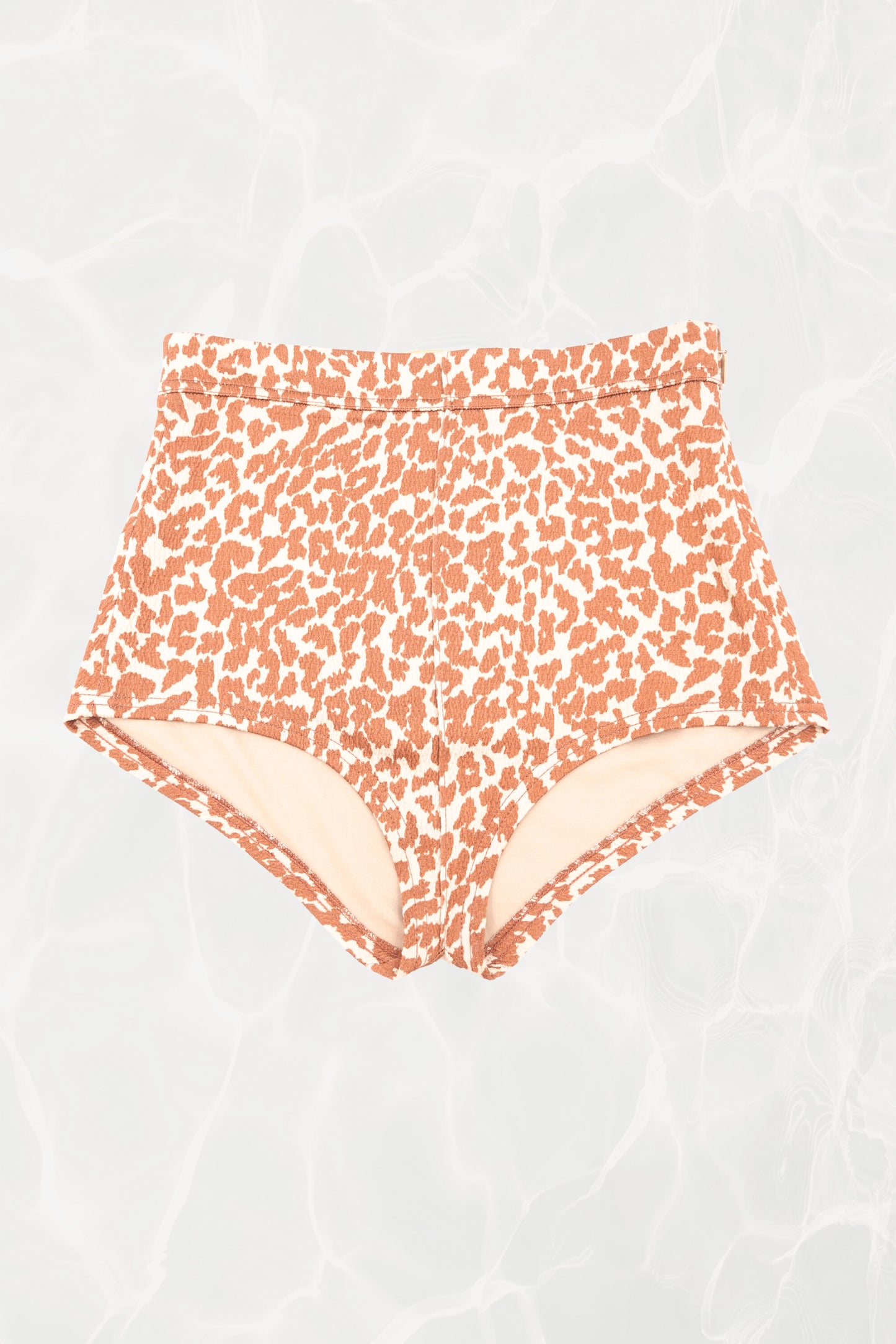Leopard Jacquard High-Waist Mini Shorts