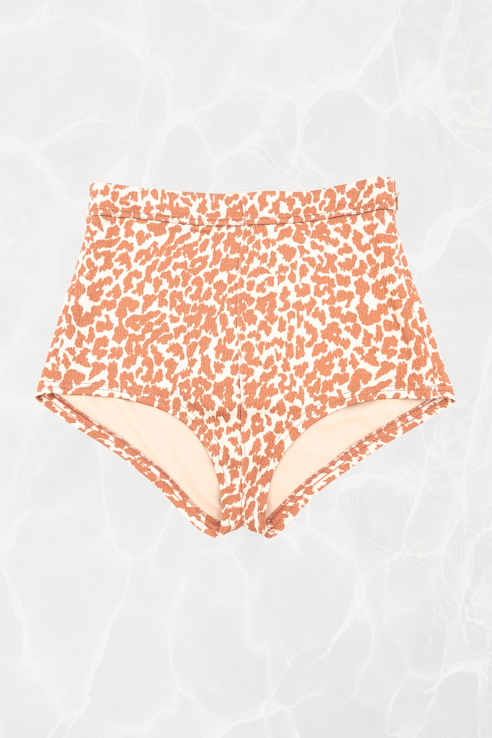 Leopard Jacquard High-Waist Mini Shorts