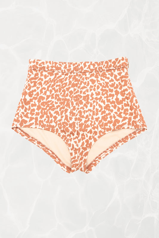 Leopard Jacquard High-Waist Mini Shorts