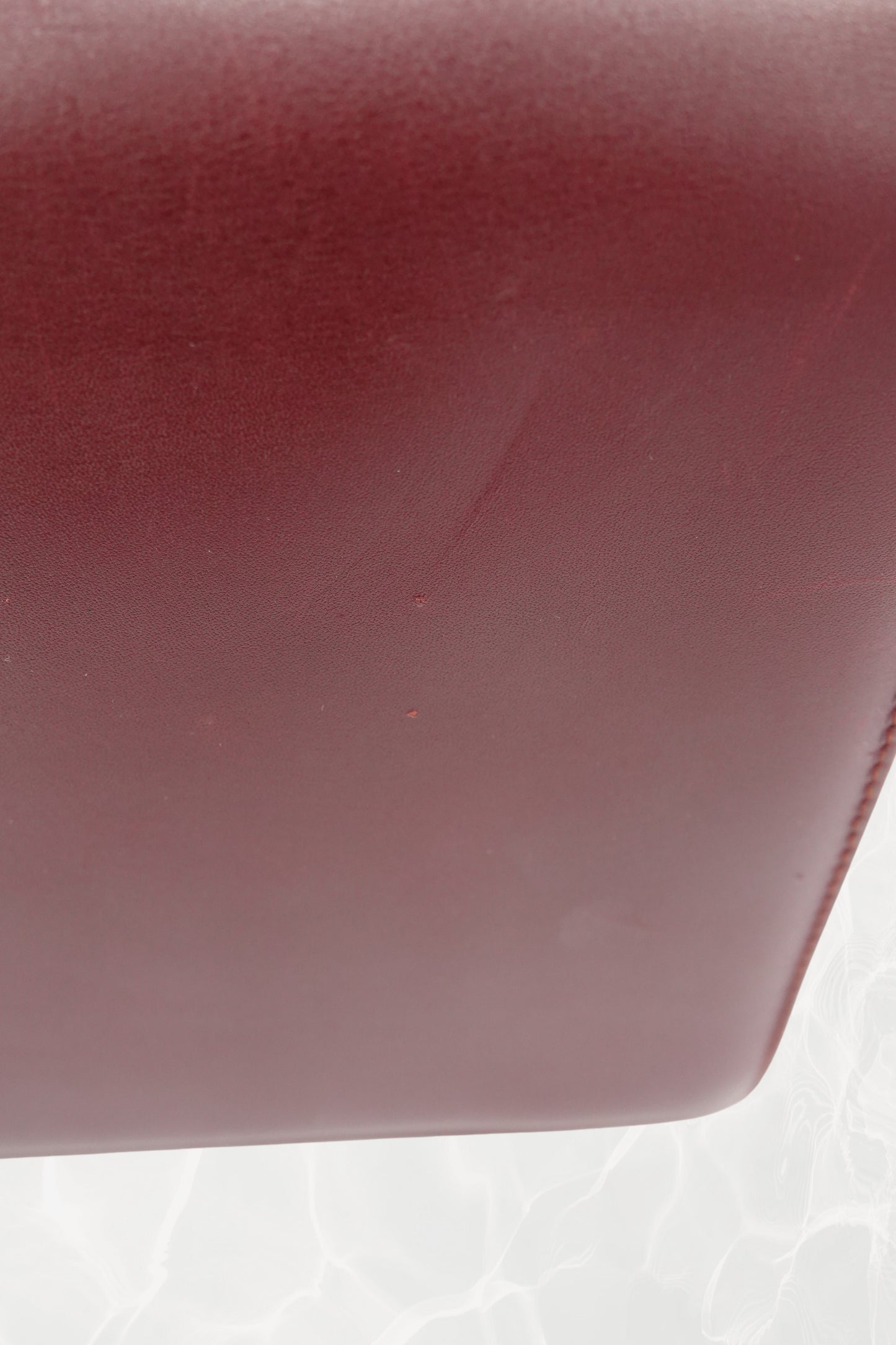 Vintage “Must de Cartier” Burgundy Leather Envelope Shoulder Bag, C. 1990's