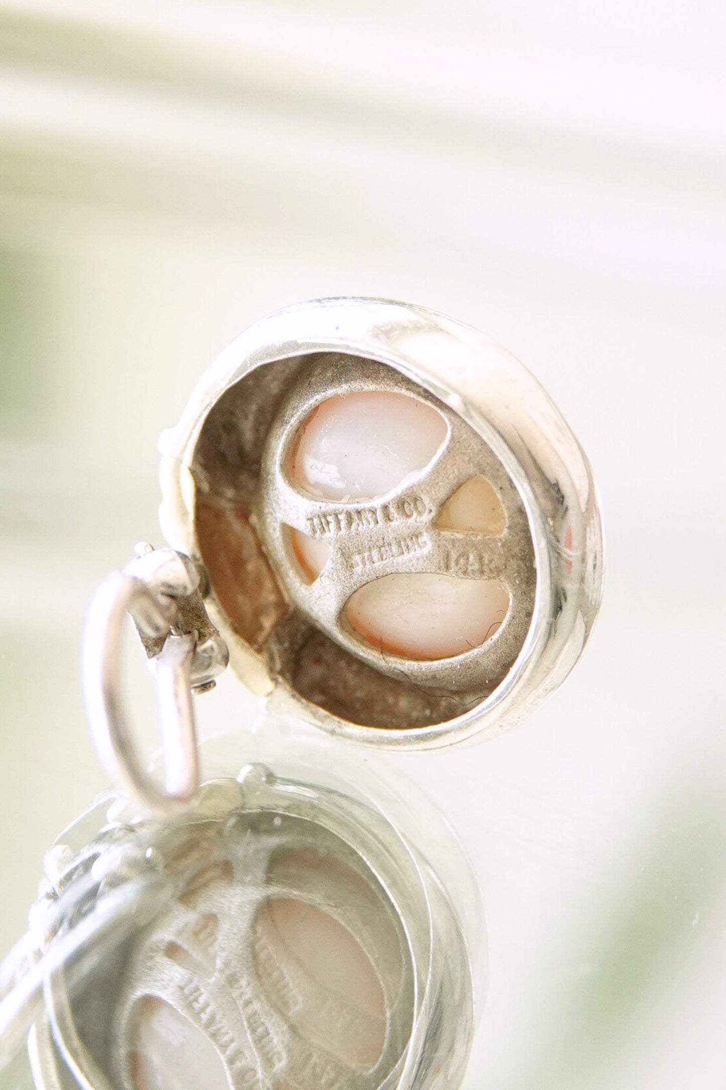 Vintage Mixed Metal Silver & Gold Mabe Pearl Clip Earrings 90s