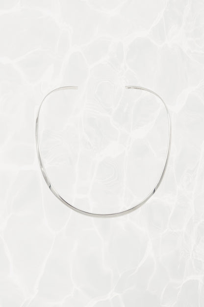 SilverSue sterling silver open neck cuff flat lay