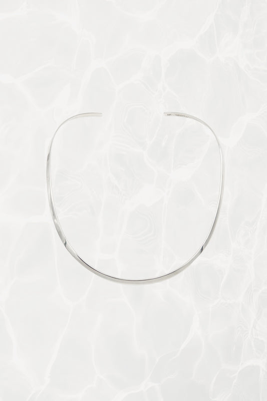 SilverSue sterling silver open neck cuff flat lay