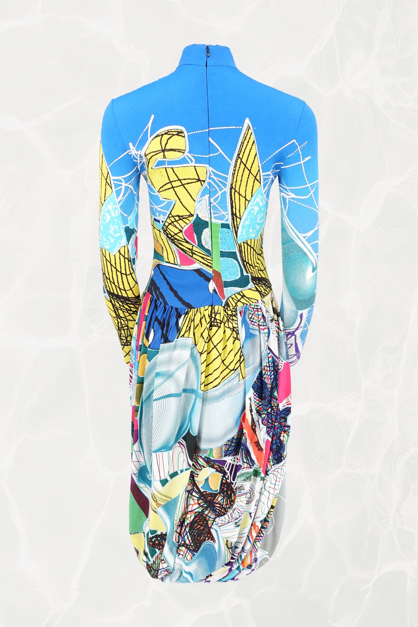 Stella McCartney x Frank Stella Fall 2022 Runway Abstract Art Print Dress