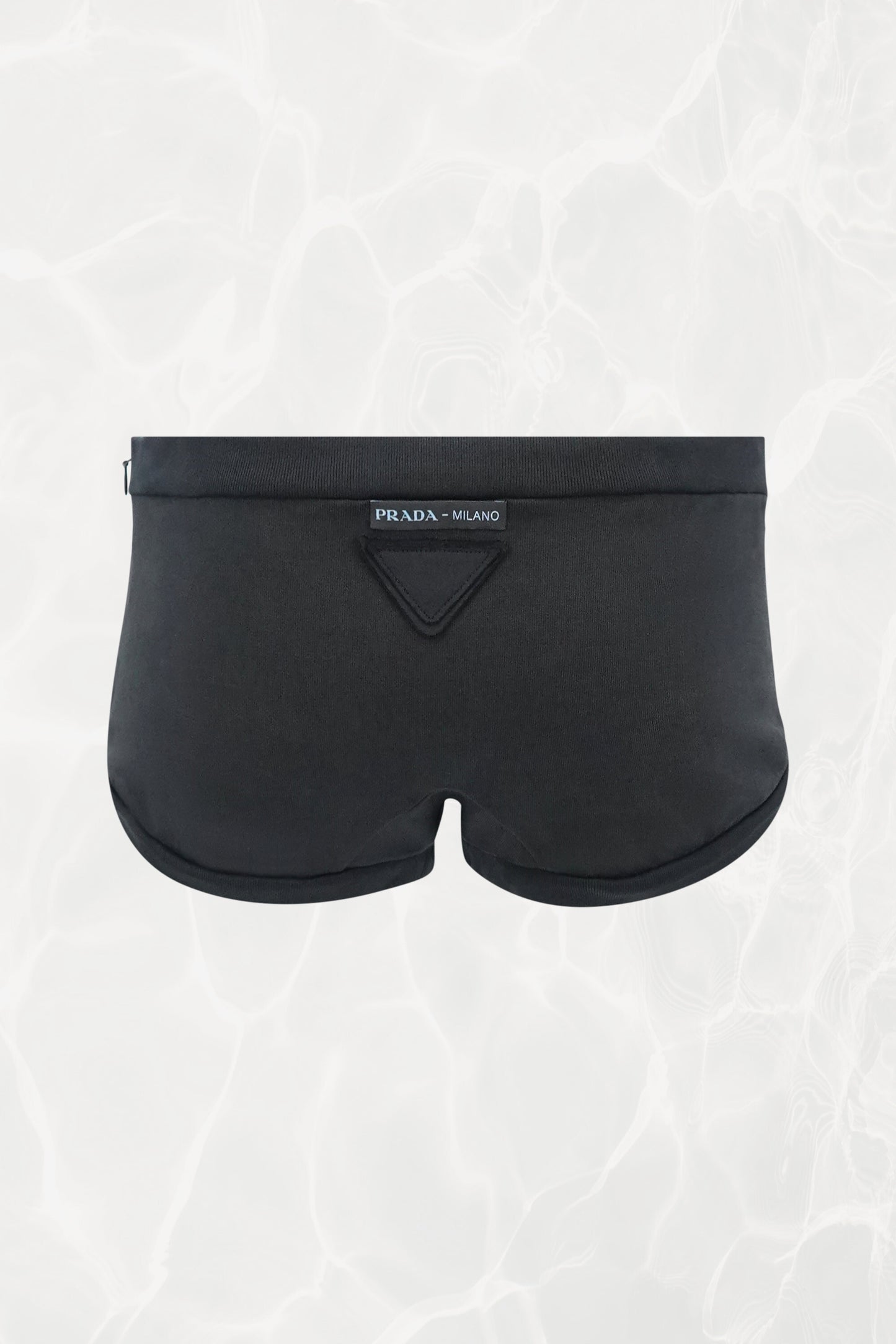 SS19 Black Cotton Mini Shorts