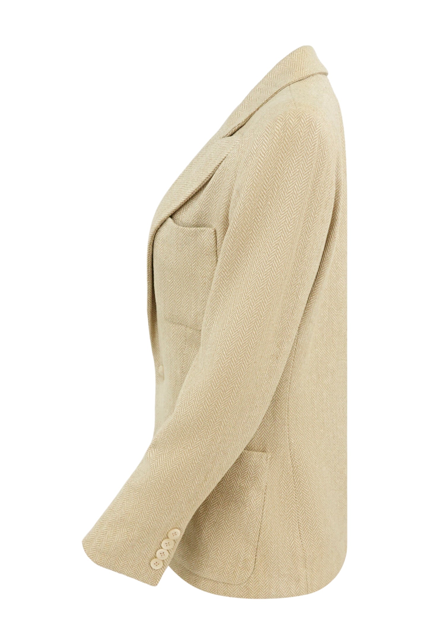 Vintage 1990s 100% Silk Herringbone Blazer