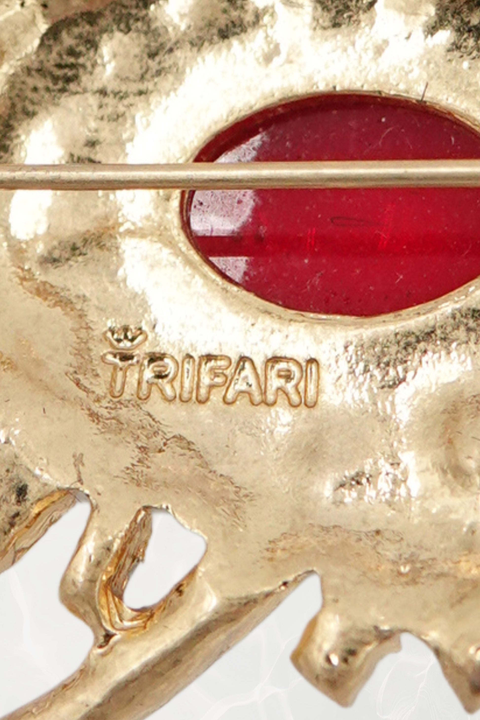 Trifari by Alfred Philippe Gold-Plated Sterling Silver Fish Brooch, Circa 1945