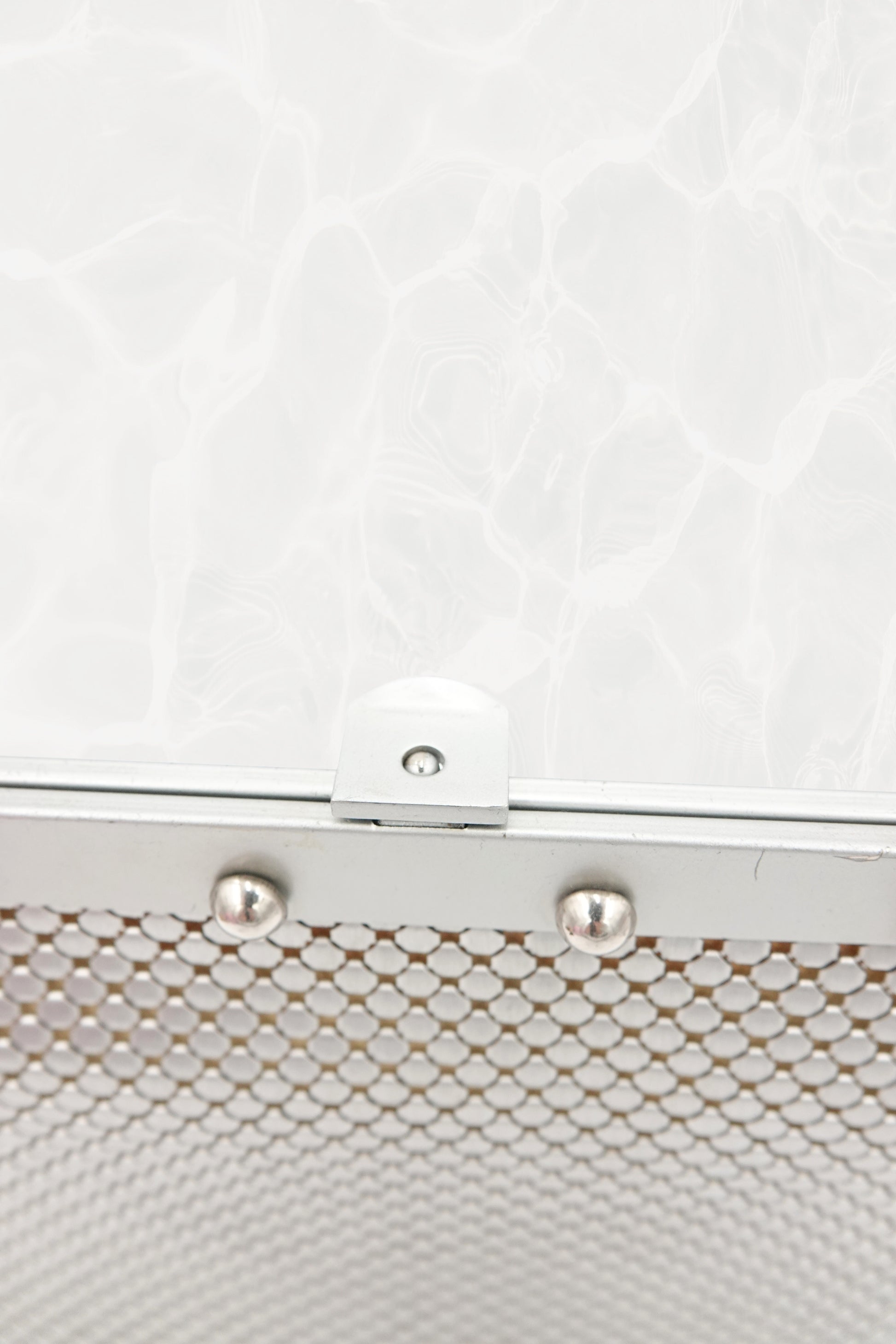 Silver Mesh Evening Bag with Chain Handle