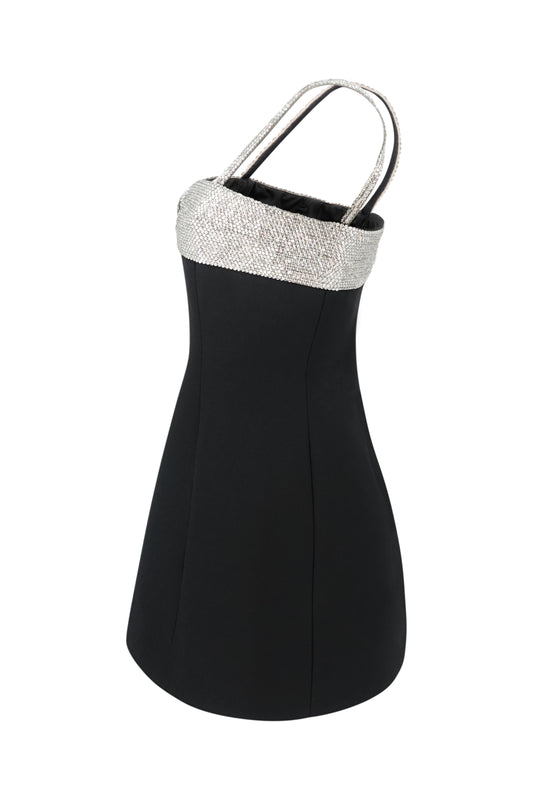 Valentino by Pierpaolo Piccioli FW24 Crystal Bow Crepe Couture Mini Dress