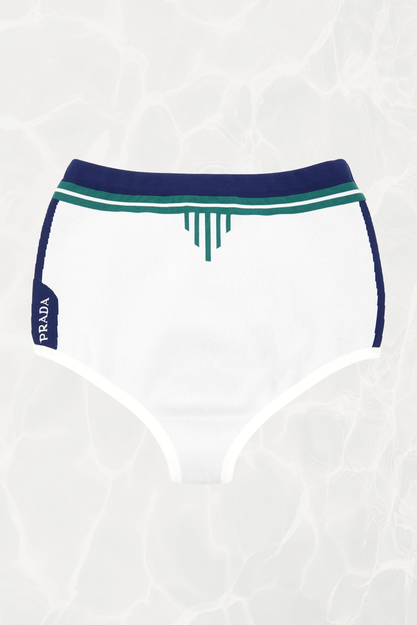 Piqué Knit Intarsia Striped Mini Shorts