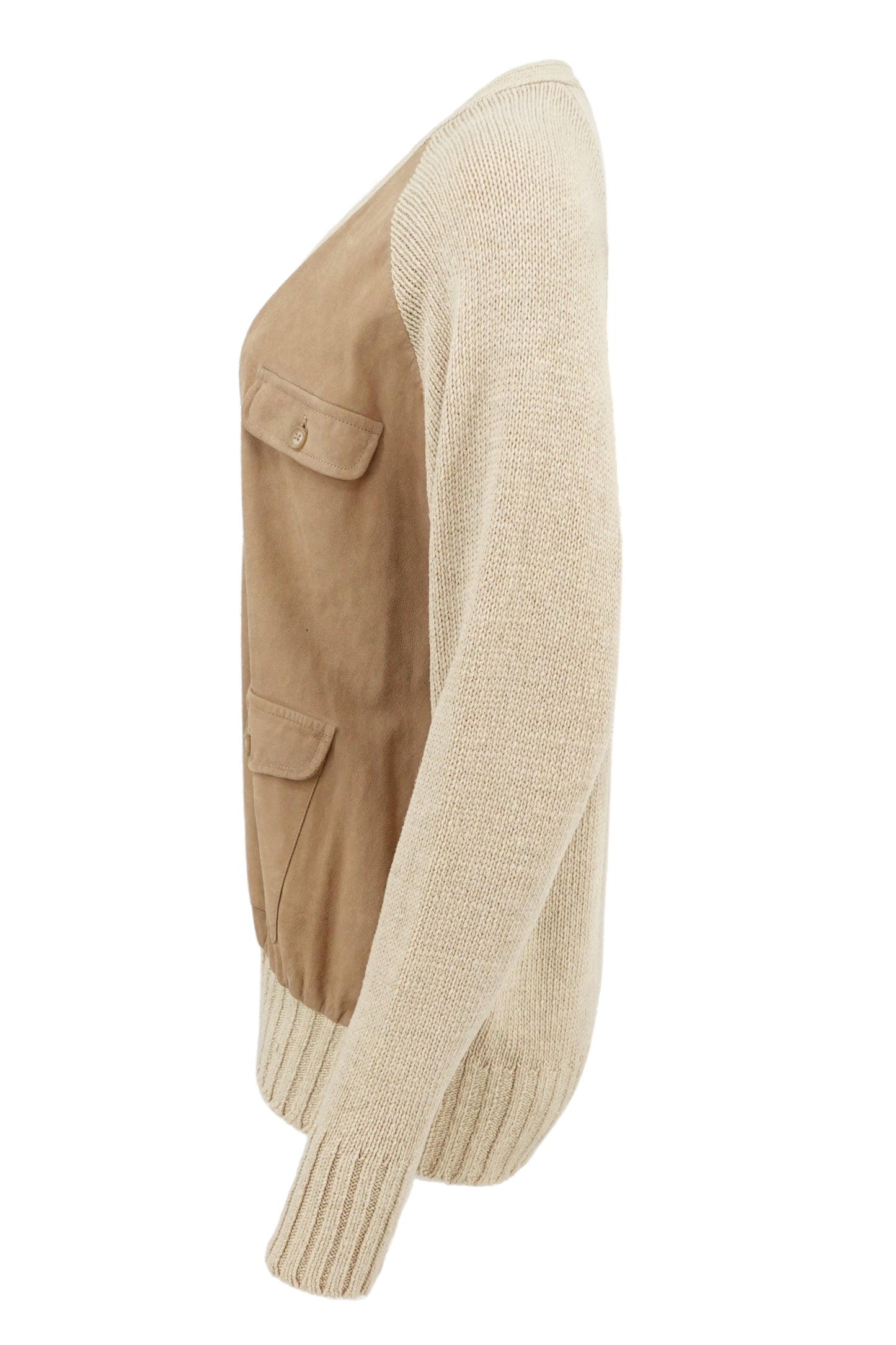 Vintage Polo Unisex 1989 Lambsuede & Silk Knit Cardigan
