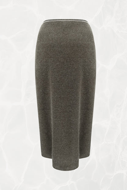 Vintage Fendi Jeans Maxi Wrap Skirt Marled Sage Green